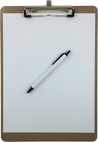 Miniatura 5 de Portapapeles para bolígrafo, tamaño carta, clip de perfil bajo, tablero duro, paquete de 6 (bolígrafo incluido)