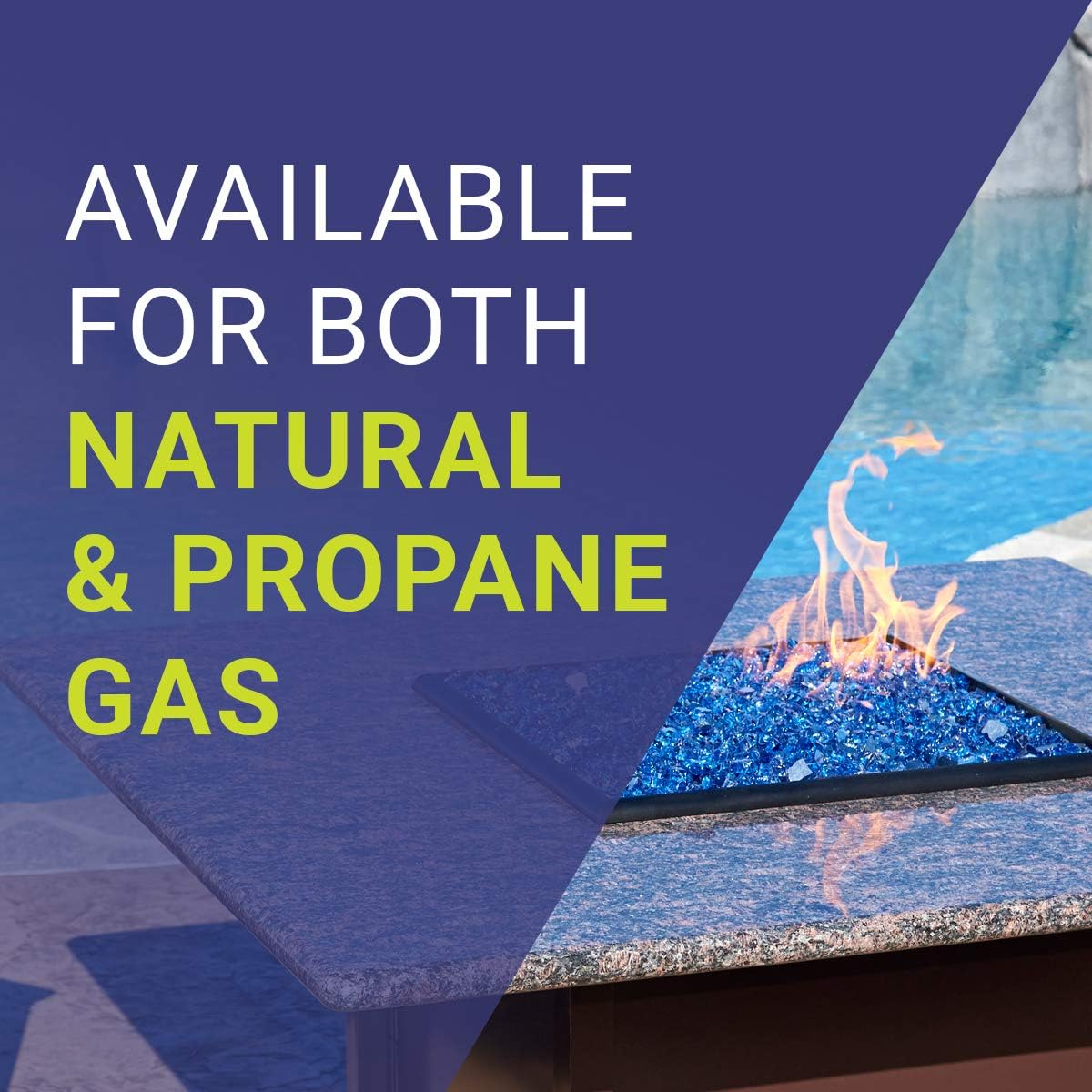 American Fireglass SS-AFPPKIT-P-18 Propane 18" x 6" Rectangular Stainless Steel Drop in Fire Pit Pan with Spark Ignition Kit