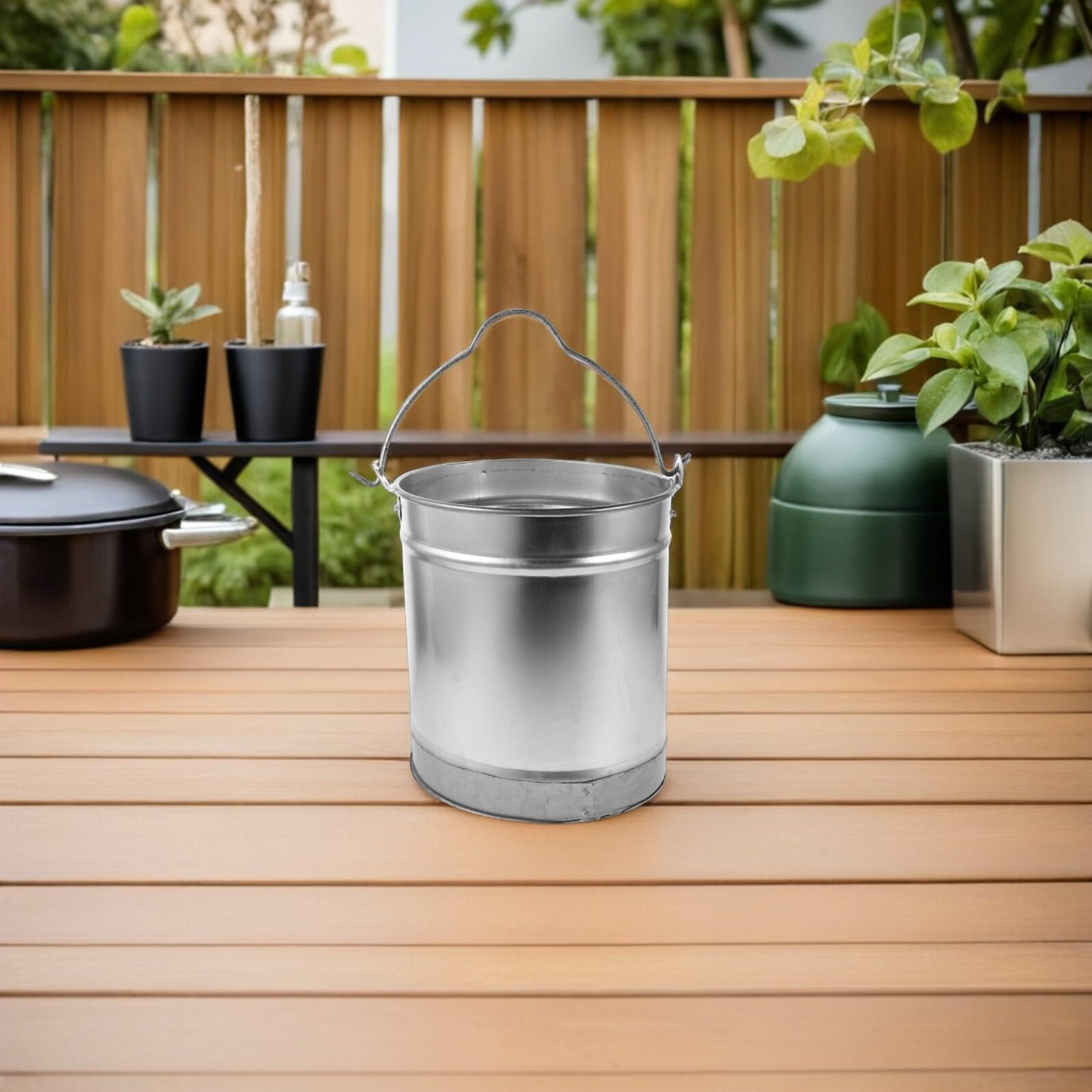 Cabilock Seau de Jardinage Métal Rustique avec Poignée pour Jardinage Lavage de Voiture et Nettoyage