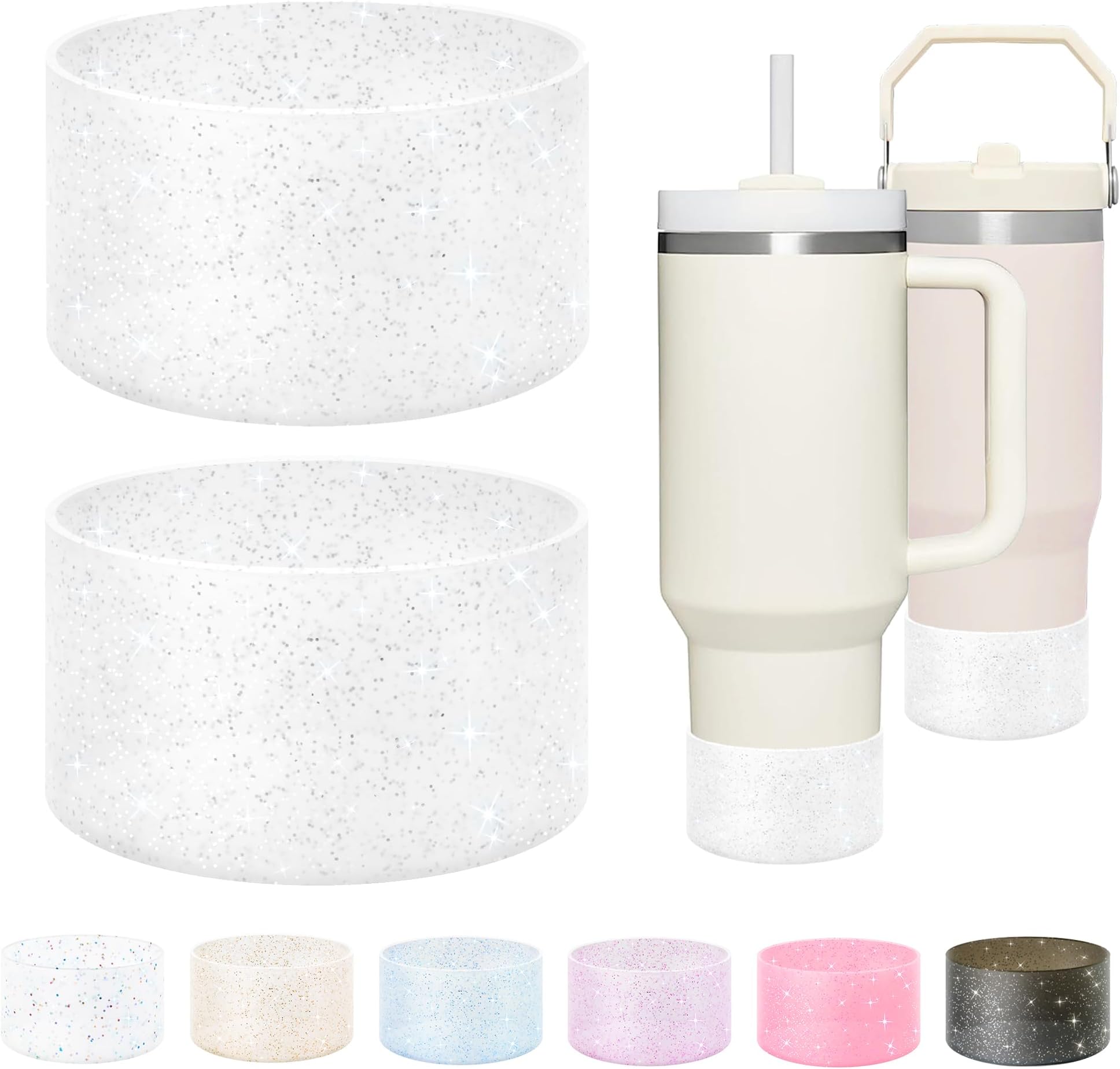 2 Pack Glitter Silicone Boot