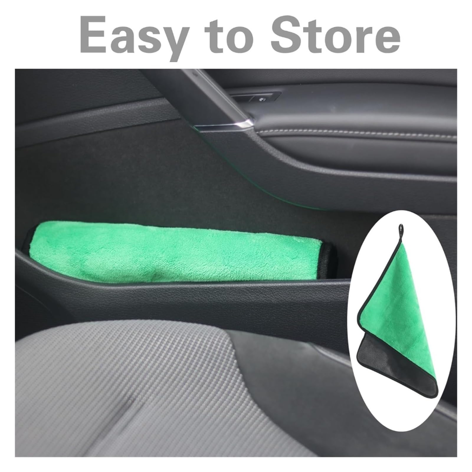 20Pcs Ultra-Fine Microfiber Car Wash Towels - Thickened Grey Green Cleaning Cloths for Car Care and Drying 30x40cm — view 5