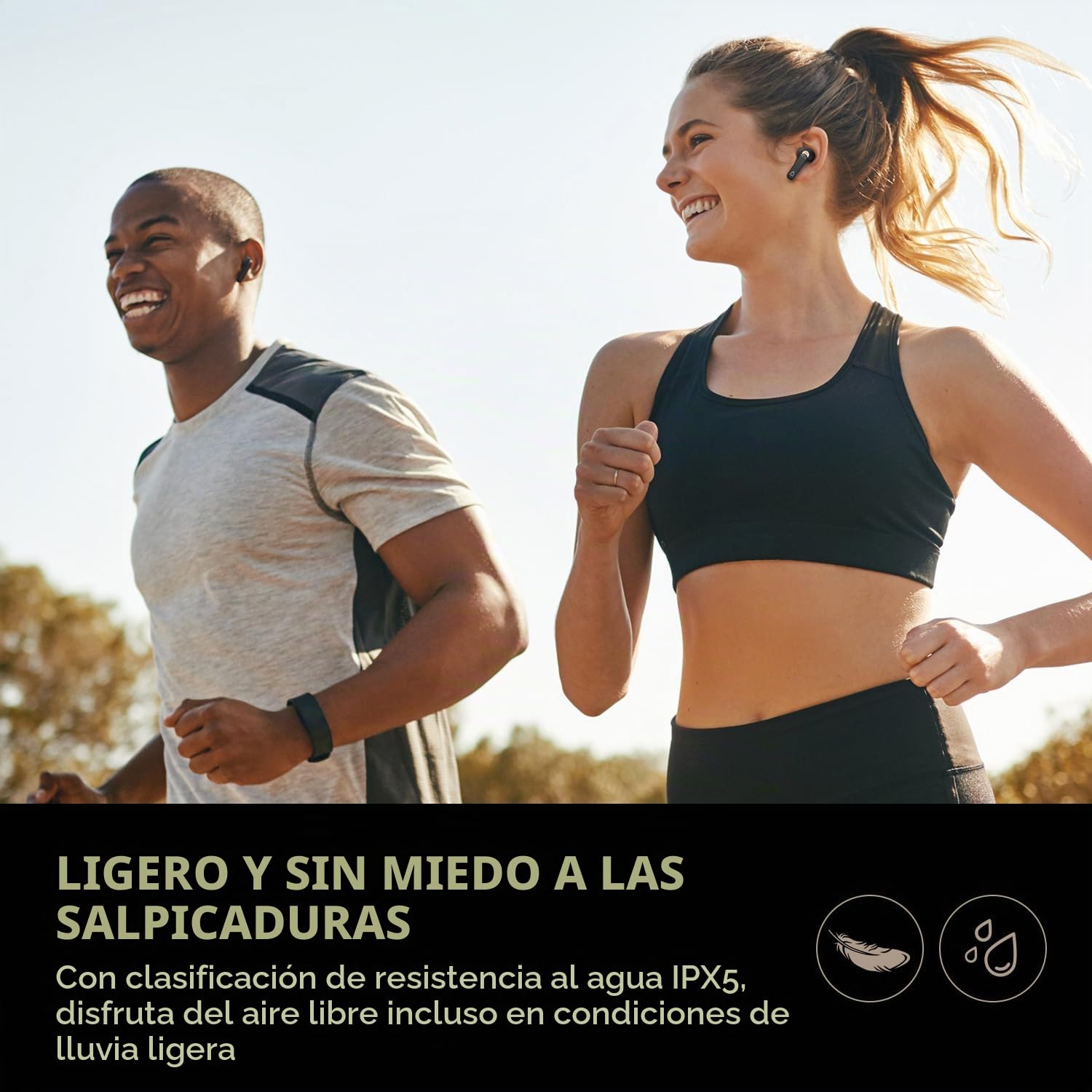 CREATIVE Aurvana Ace Auriculares True Wireless Ligeros e Impermeables con Controlador xMEMS, aptX Adaptive y Bluetooth LE Audio, ANC, Modo Ambiente, IPX5, hasta 24 Horas de Duración de la Batería