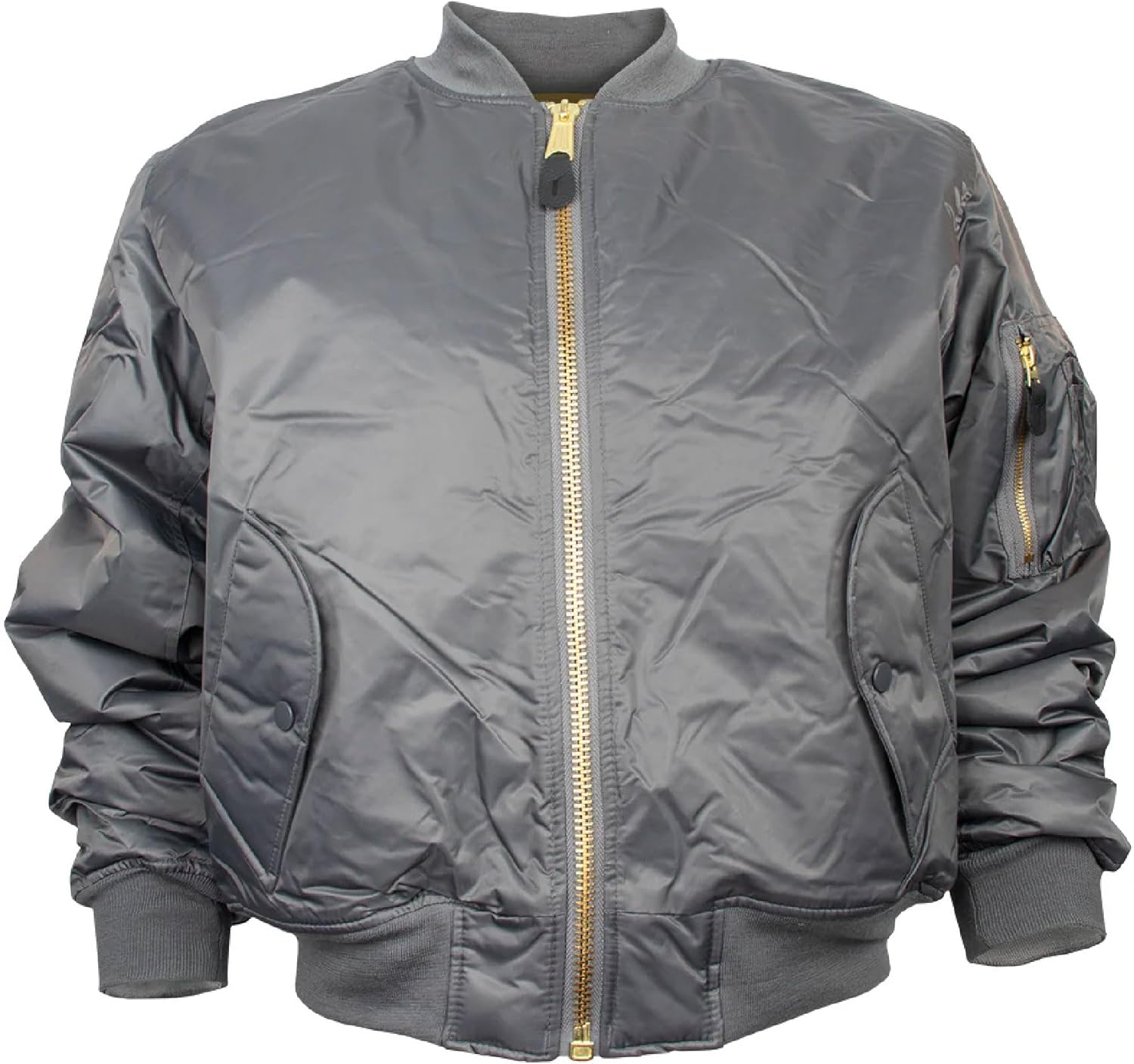 FOX OUTDOOR PRODUCTS MA-1 Flight Jacket - Retro Bomber Style with Water-Resistant Nylon Shell and Reversible Orange Liner
