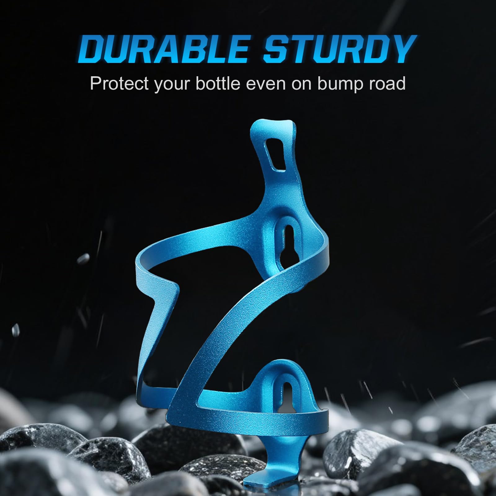 aiGear Portaborraccia per Bicicletta | 2 Pack | Lega di Alluminio Leggera e Durevole | Adatta Alla Bottiglia da 2,9-3,5" di Diametro | per Ciclismo in Bicicletta di Montagna su Strada | Blu