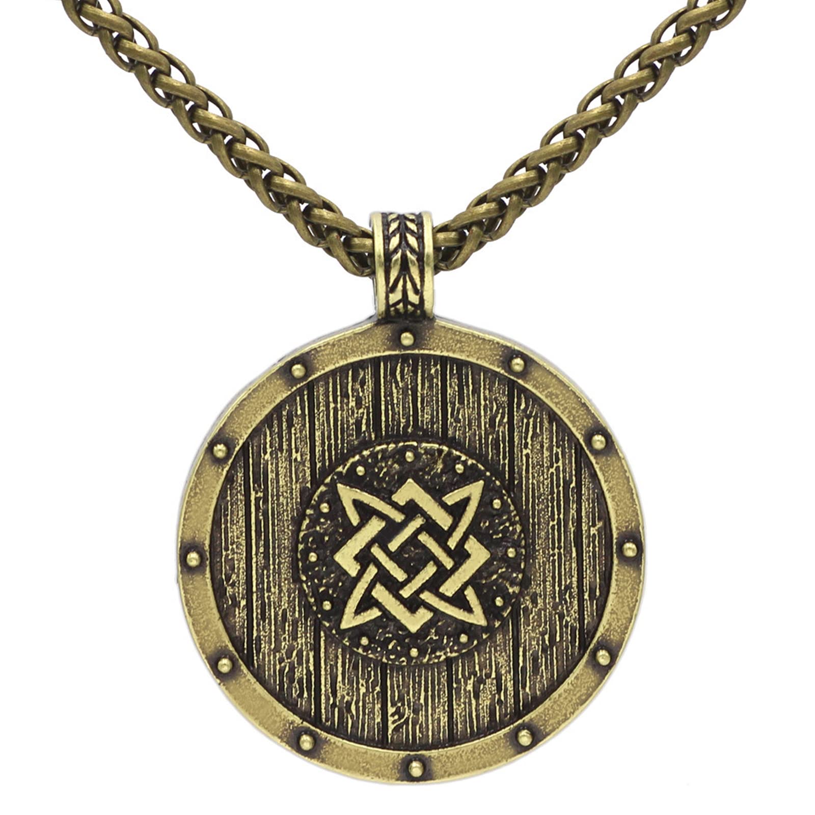 MINDIANMINDIAN Collar con Colgante Personalizado de Pirata de la mitología nórdica Noruega de Doble Cara para Hombre