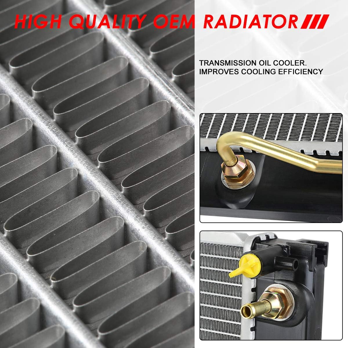 Auto Dynasty Radiator Compatible with 2007-2010 Sienna AT, DPI 13076 Factory Style 1-Row Cooling Radiator, Aluminum Core