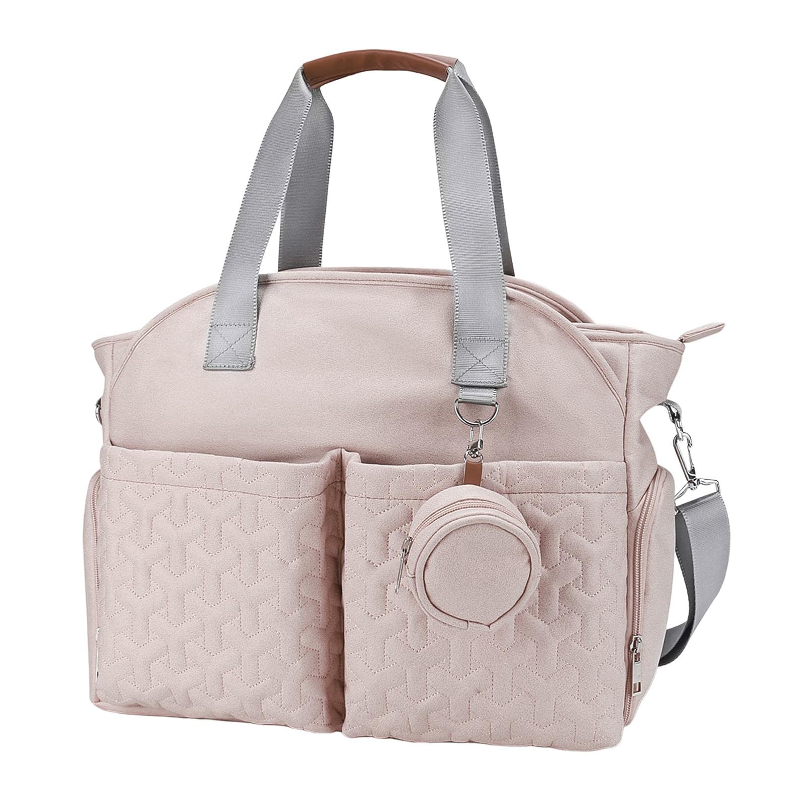 Nappy Changing Bag Handbag mom bag Large Capacity Zipper Closure Durable Light Pink|Baby |Strollers & Accessories |Organizers & Nets|1 Diaper for Mom|Accessories, Organizer, Storage, Holder, Rack, Sta-image-24