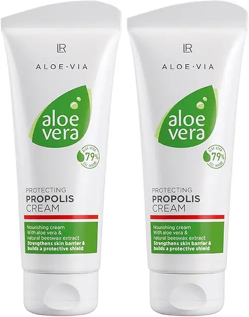 Lot de 2 Crèmes Aloe Vera Propolis 100 ml - Soin Hydratant Intense pour Peaux Sèches