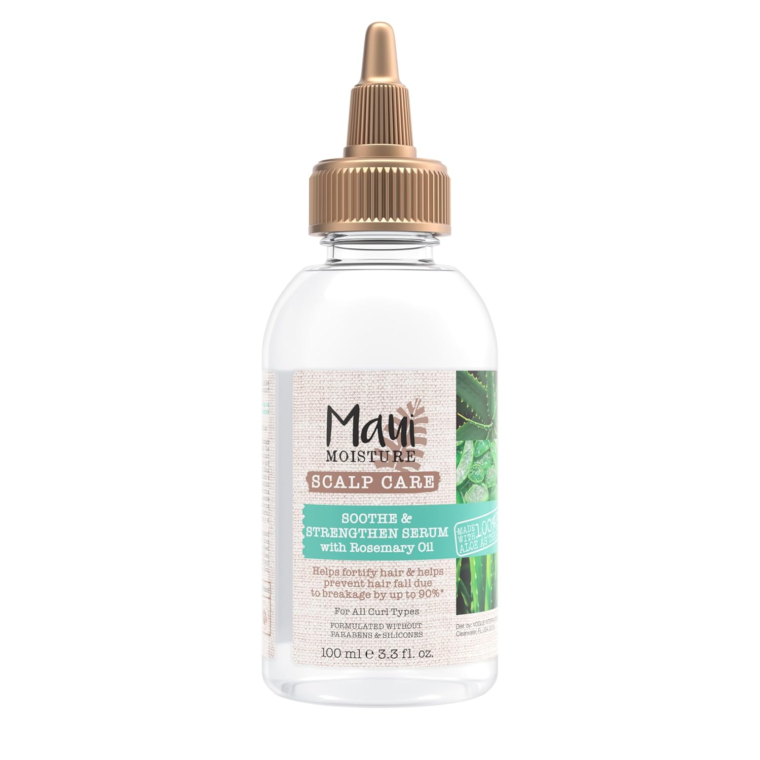 Maui Moisture Scalp Care Soothe & Strengthen Hair Serum with Rosemary Oil, Curly Hair Serum With Aloe Vera Helps Strengthen Hair, Silicone-Free, 3.3 fl. Oz Maui Moisture Scalp Care Soothe & Strengthen Hair Serum with Rosemary Oil, Curly Hair Serum With Aloe Vera Helps Strengthen Hair, Silicone-Free, 3.3 fl. Oz