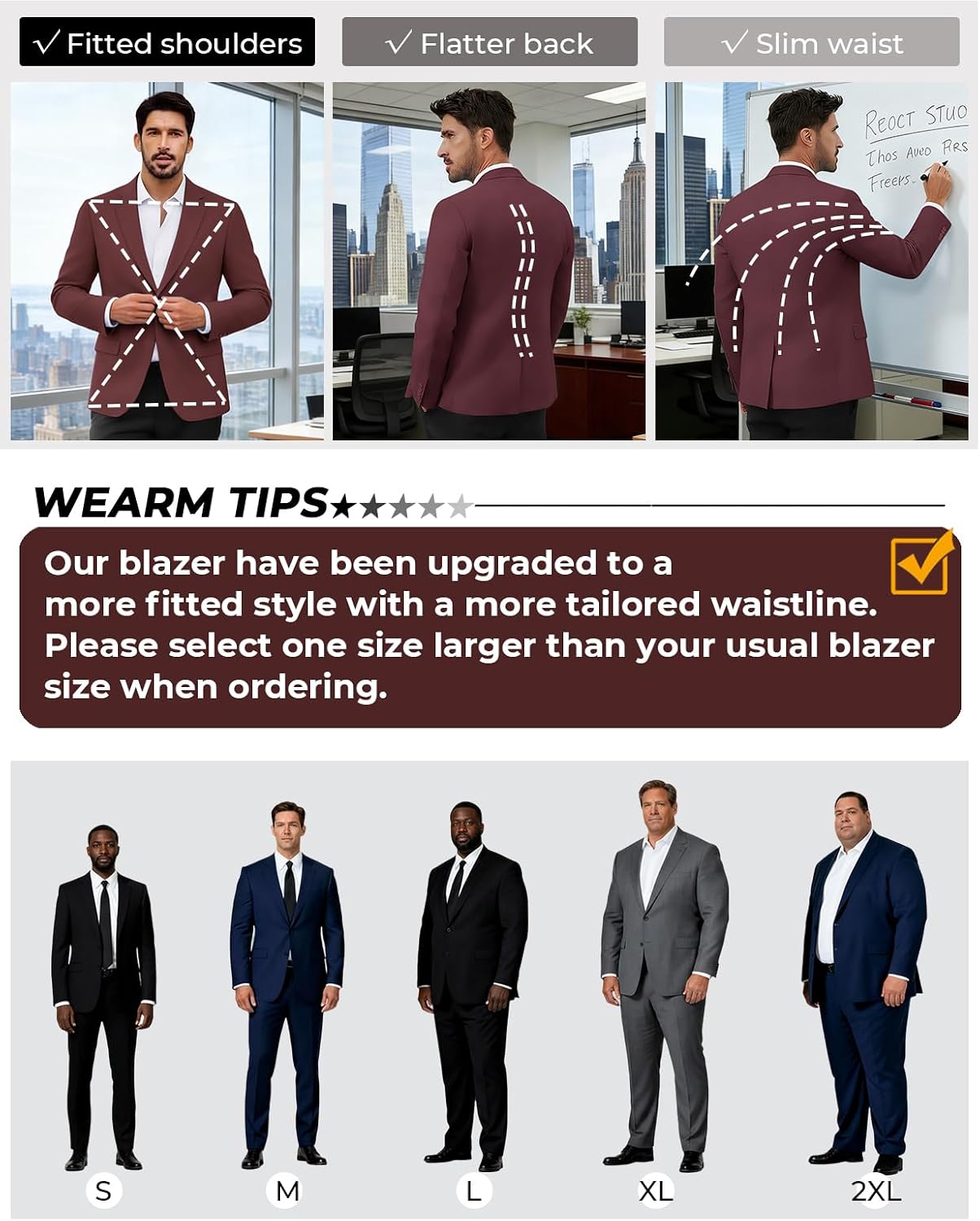 PJ PAUL JONES Men's Lightweight Sport Coat Casual One Button Blazer Breathable Sportcoat