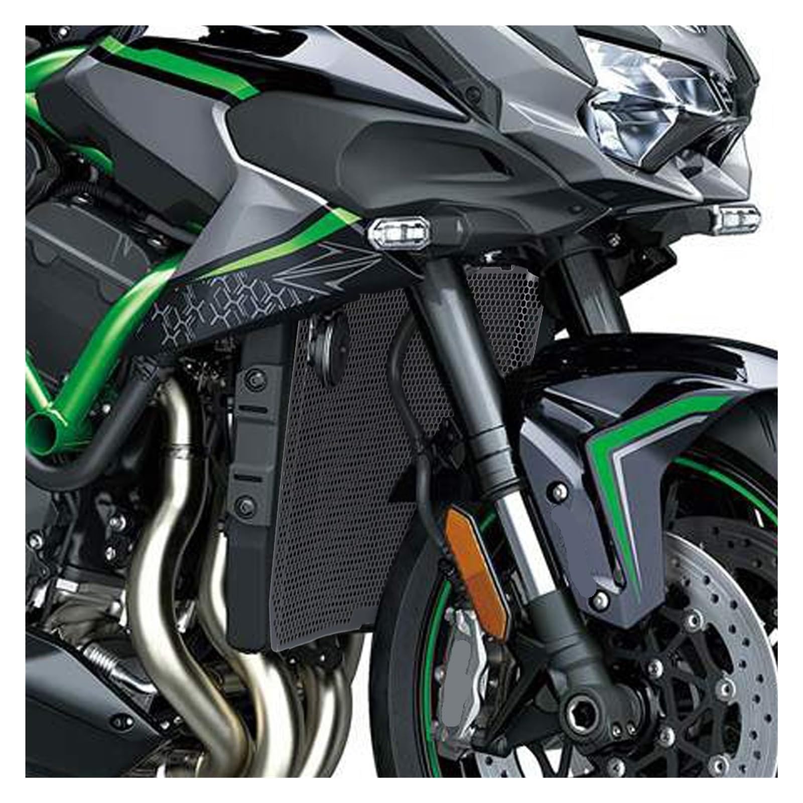 Moto Protector Rejilla Radiador Accesorios para KA&WASAKI para Ni&nja H2 SX SE + Protector De Radiador + Motocicleta Cubierta Protectora para Parrilla