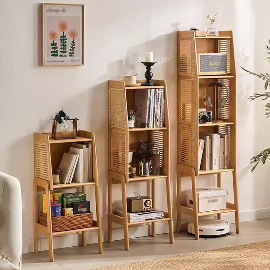 ROSSI ロッシ 無垢材本棚 本棚 多目的 ブックシェルフ 食器棚 取っ手革