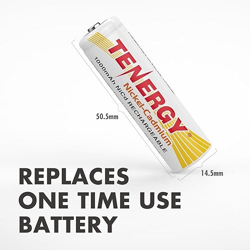 Miniatura 4 de Tenergy, Batería NiCd AA 1000 mAh, 21045, 4 Piezas, 4