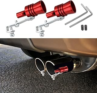 2PCS Car Turbo Whistle, Automotive Replacement Exhaust Mufflers, L Turbo Sound Exhaust Muffler Pipe Whistle Auto Roar Maker, Car Accessories Car Tail Whistle for Most Cars Displacement of 2.0-2.4