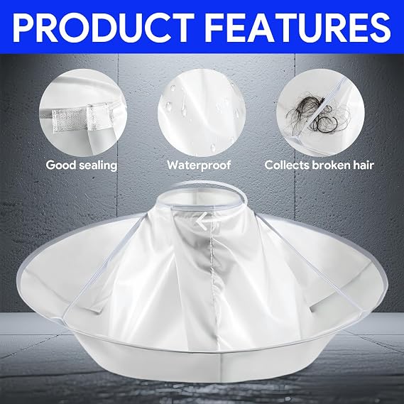 Self Haircut Cape Kit for Men,Fade Guide for Men Haircut,Hair Cutting Kit Includes Hair Cutting Cape, Adjustable Hair Trimming Guide, Comb,for Adults and Kids, Salon and Home Use(Blue)