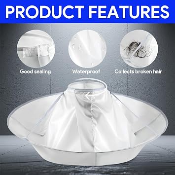 Self Haircut Cape Kit for Men,Fade Guide for Men Haircut,Hair Cutting Kit Includes Hair Cutting Cape, Adjustable Hair Trimming Guide, Comb,for Adults and Kids, Salon and Home Use(Blue)
