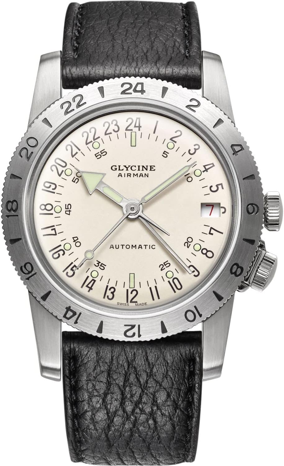 Glycine Airman Mens Analogue Automatic Watch with Leather Bracelet GL0160