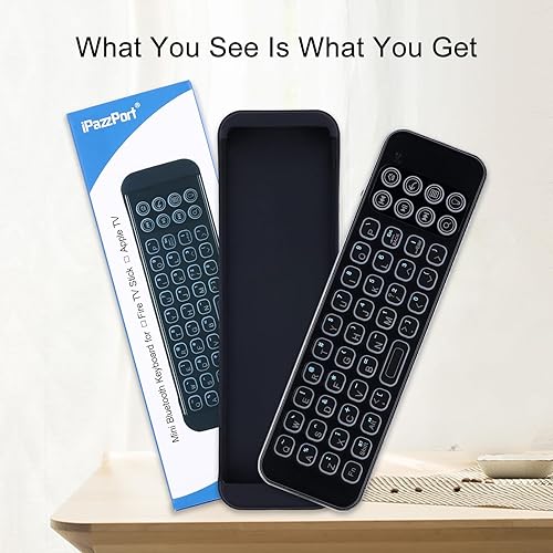 Miniatura 8 de iPazzPort Mini teclado inalámbrico Bluetooth Control remoto para Smart TV Stick, reproductores de transmisión, Flip & Grasp Fire TV 30BR