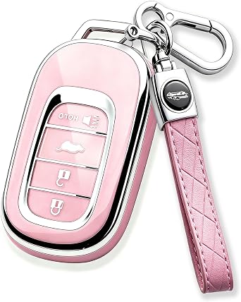 Key Fob Cover with Keychain Compatible with Honda Civic Accord Pilot HRV Lx CRV Lx Odyssey Smart Key 2025 2026