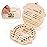 NASHRIO Baby Tooth Box Wooden Kids Keepsake Organizer Gift for Baby Teeth, Cute Children Tooth Container with Tweezers to Keep the Childwood Memory (Boy)