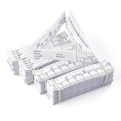 Paquete de 100 cintas métricas de papel de 24 pulgadas23.6 in, reglas de medición de heridas desechables, cinta de medición Educare, herramientas de