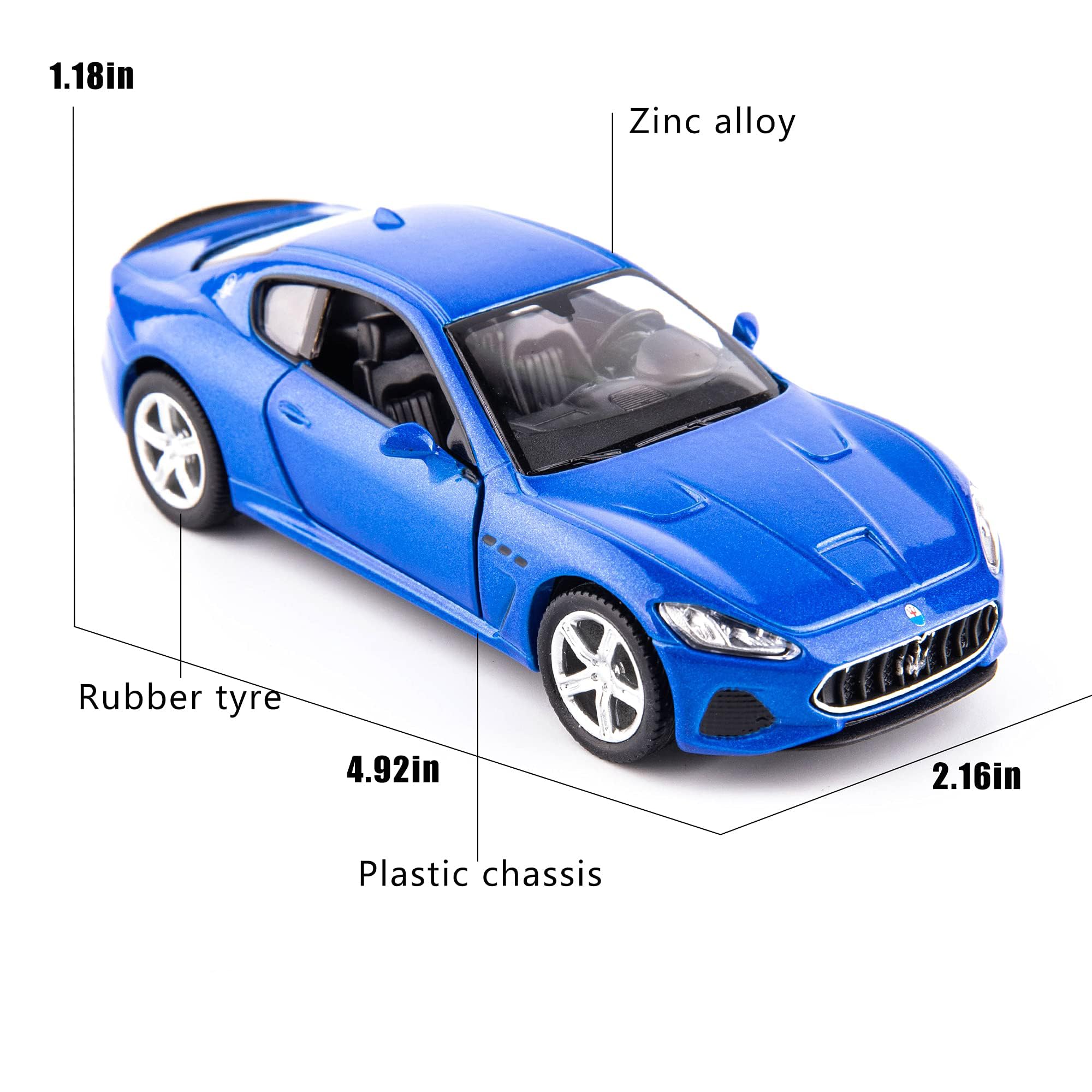 imtfzct 1/36 Scale Maserati GT Casting Car Model - Image 3