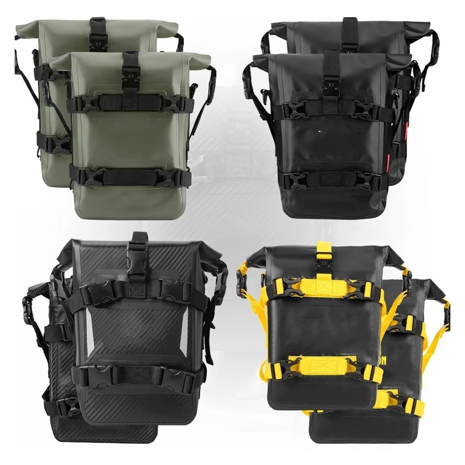 Borsa Moto Borsa Per Paraurti Moto 2 Pezzi Impermeabile 5L-8L Telaio Laterale Barra Protezione Portaoggetti Universale Strumenti Selle Motos Bagagli | 2PCS Black
