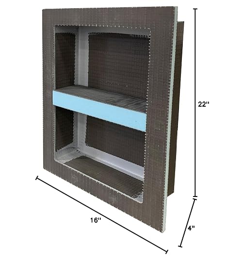 Wedi US3000007 Waterproof Polystyrene Building Panel Shower Niche 16x22
