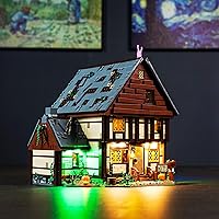 Vista 7 de BrickBling Iluminación LED compatible con Lego 21341 Hocus Pocus: The Sanderson Sisters' Cottage, versión de luz con control remoto