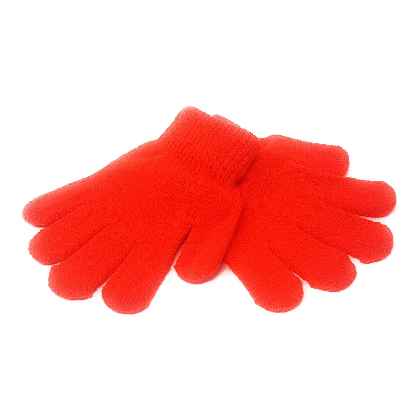 Ws Uk Unisex Kids Neon Orange Kids Magic Winter Gloves [Neon Orange]