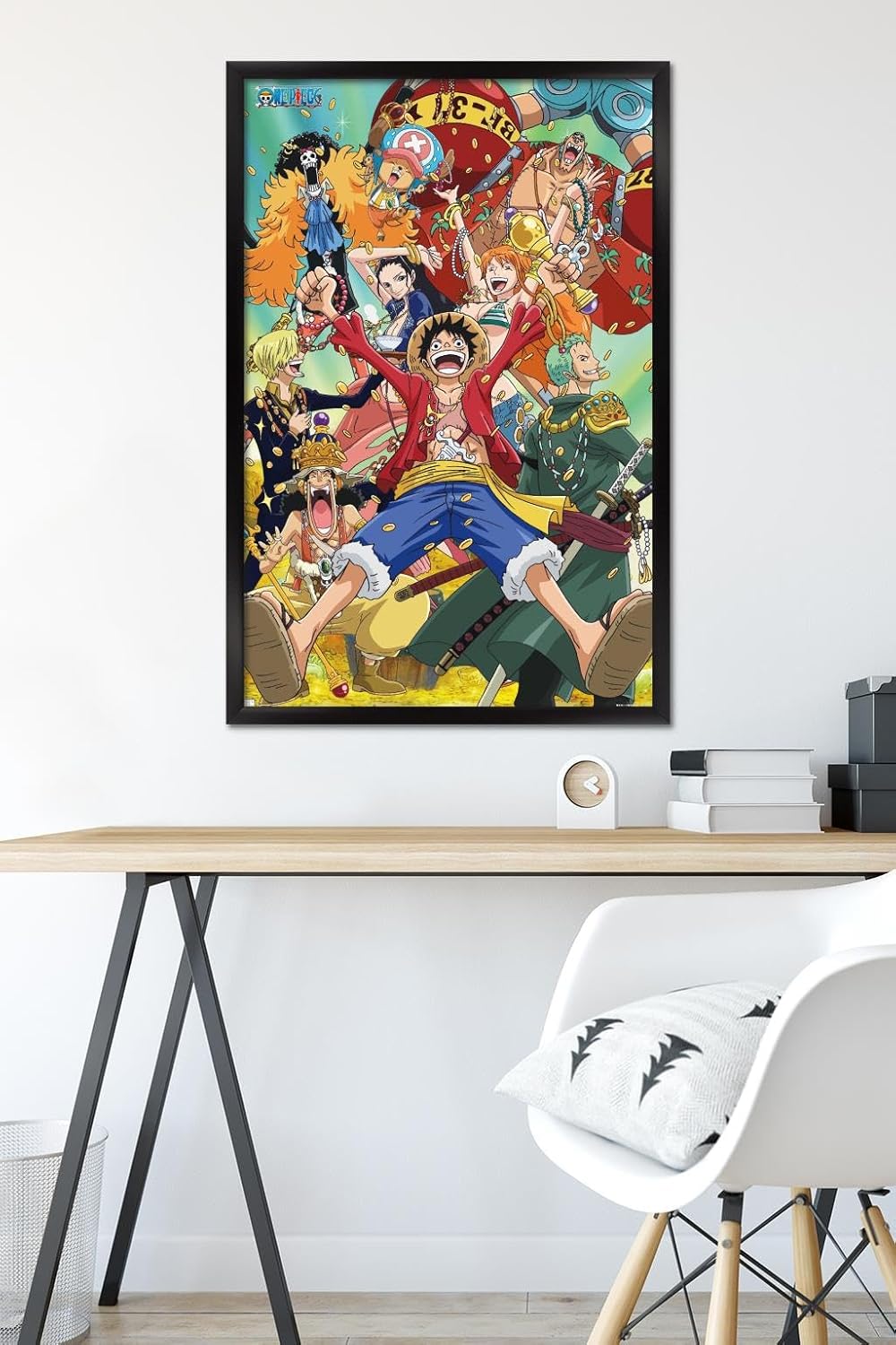 One Piece: Fishman Island - Crew Treasure Wall Poster, 34L" x 22.4W", Black Framed Version