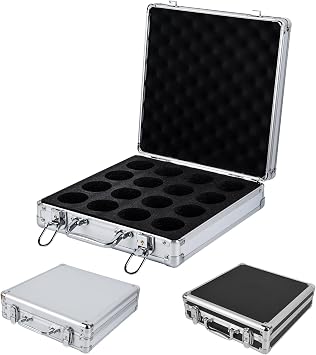 Pool Ball Case, Billiard Balls Storage Box, can Holds 16 Billiard Balls with A Diameter of 2.25 inches, Portable Billiard Box with Hand Grip