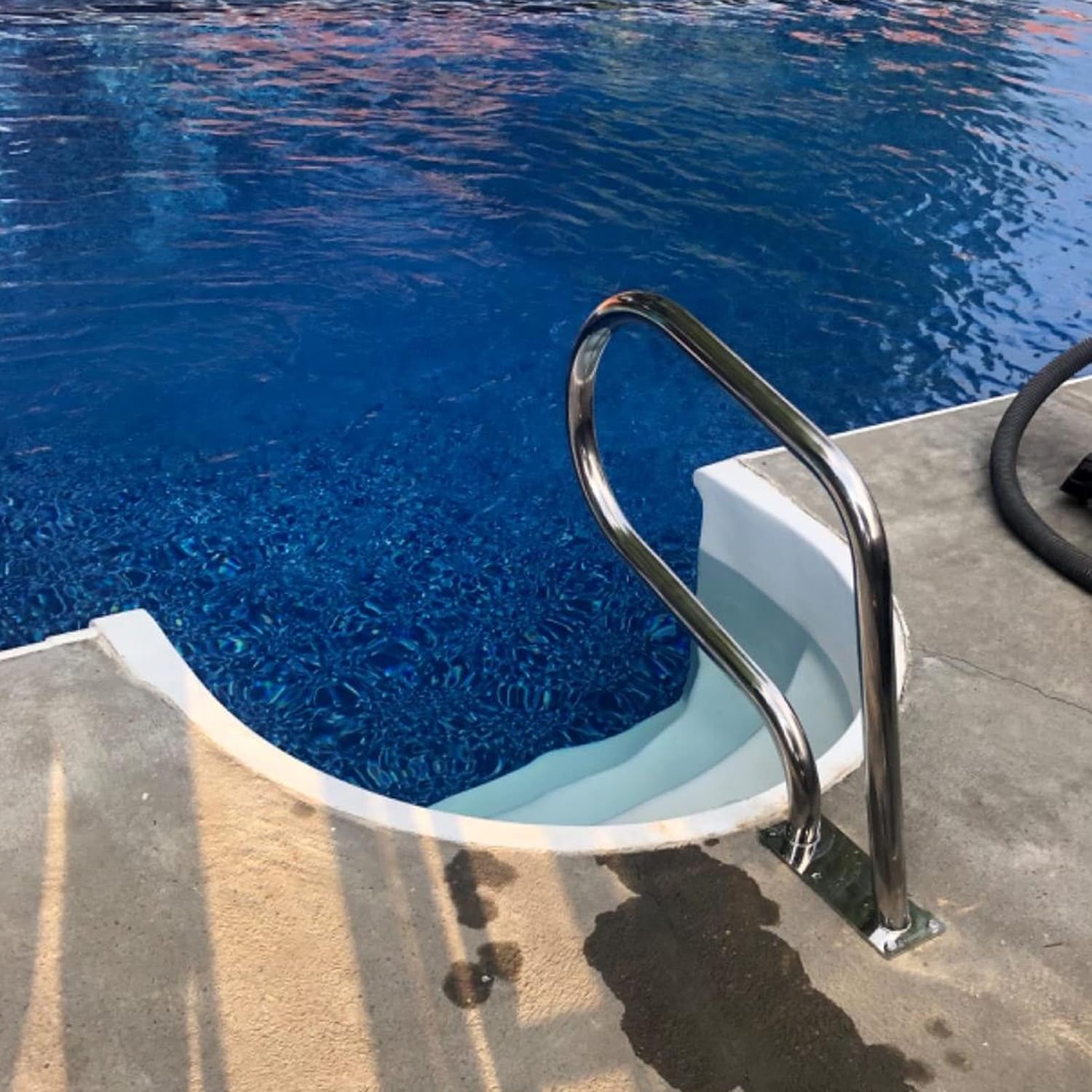 Swimming Pool Handrails, Easy-to-Install Pool Safety Railing, 304 Stainless Steel Spas Stair Handrails for Garden Backyard Pools
