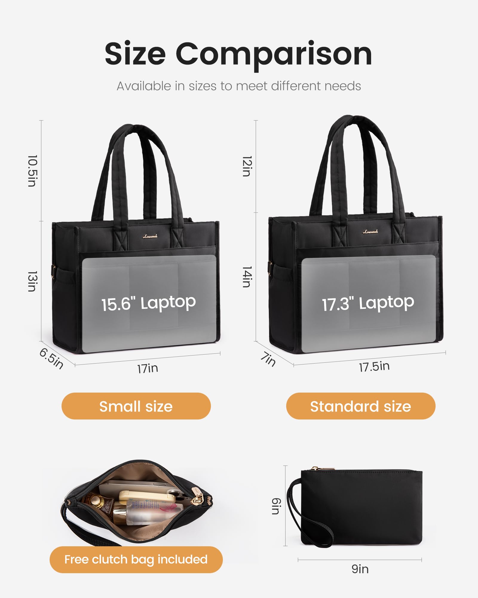 LOVEVOOK Borsa shopper da donna, borsa per computer portatile, grande borsa per insegnanti, borsa a tracolla per università business