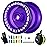 MAGICYOYO Responsive Yoyo K1 Tug Return Yo yo, Hubstacks Yo-yo for Kids Beginners Dual Purpose Yo Yo with Unresponsive Bearing, Storage Bag + 12 Yoyo Strings +Yo-Yo Glove +2 Yo yo Hubstacks ((Purple)