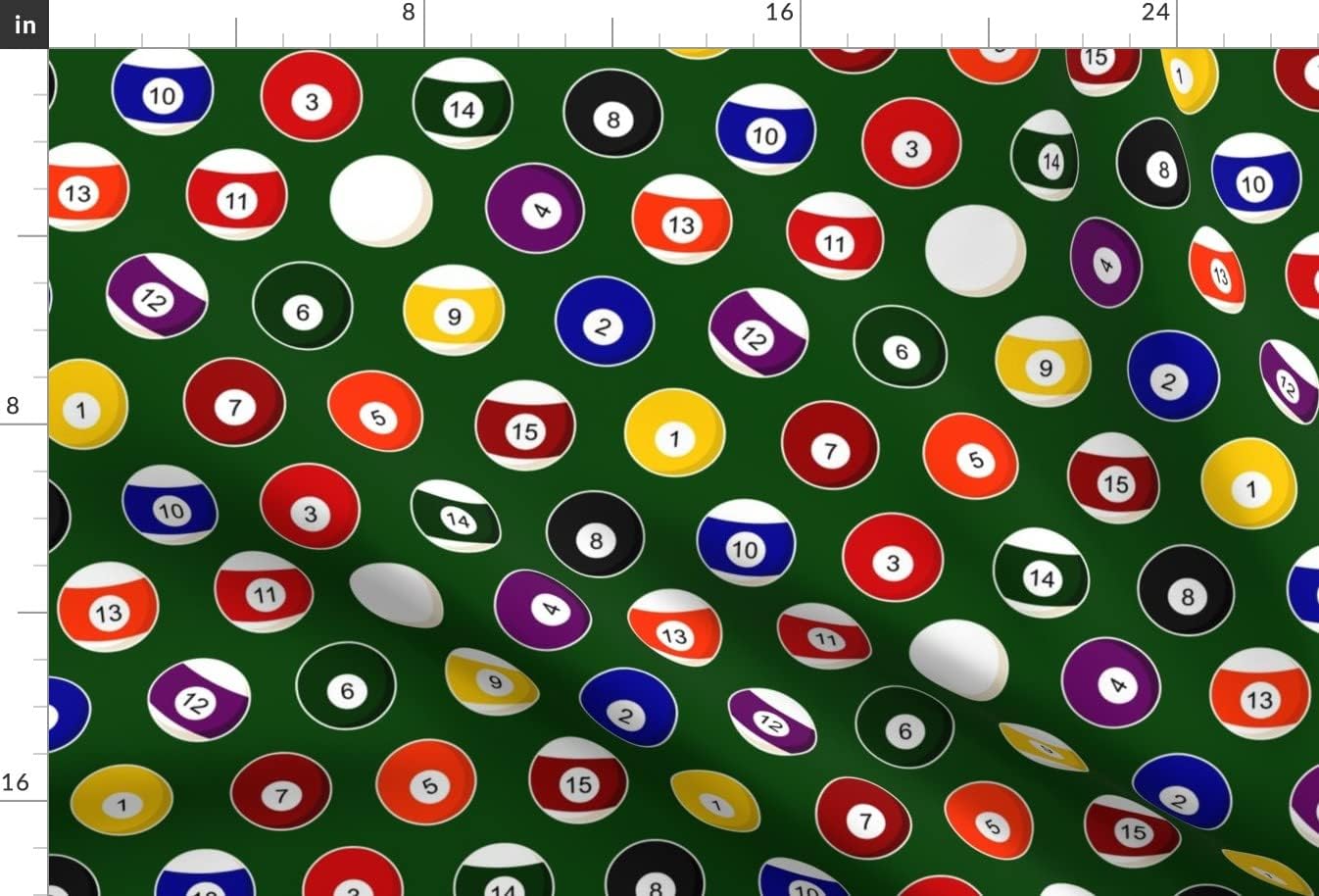 Spoonflower Fabric - Pool Balls Billiards Game Sports Printed on Minky Fabric by The Yard - Sewing Baby Blankets Quilt Backing Plush