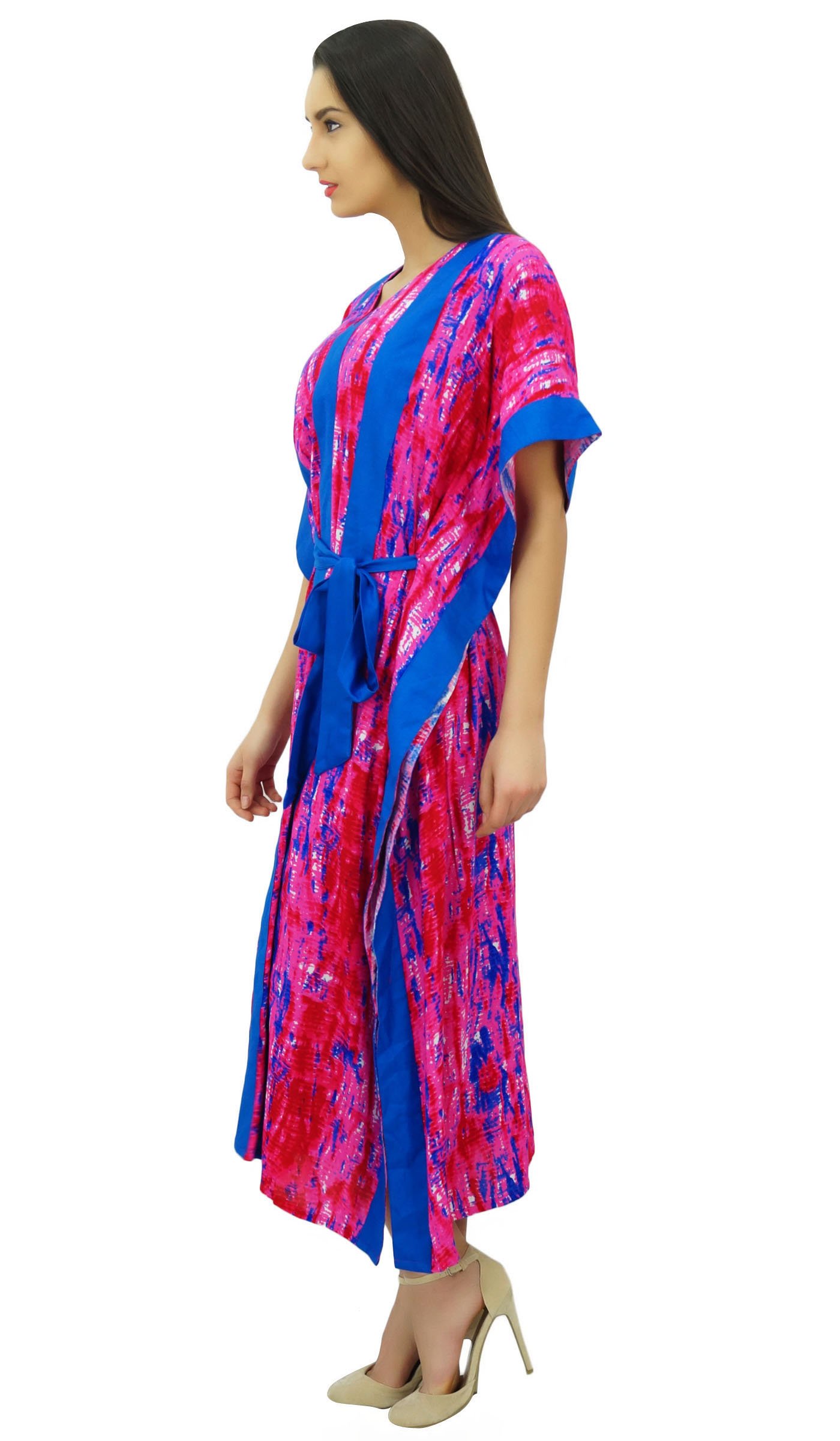 Bimba las Mujeres Maxi Largo Encubrimiento de Playa diseñador caftán Kimono caftán con la Correa