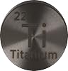 Titanium Ti 24.26mm Metal Disc for Collection or Experiments - 11.2mm Thick