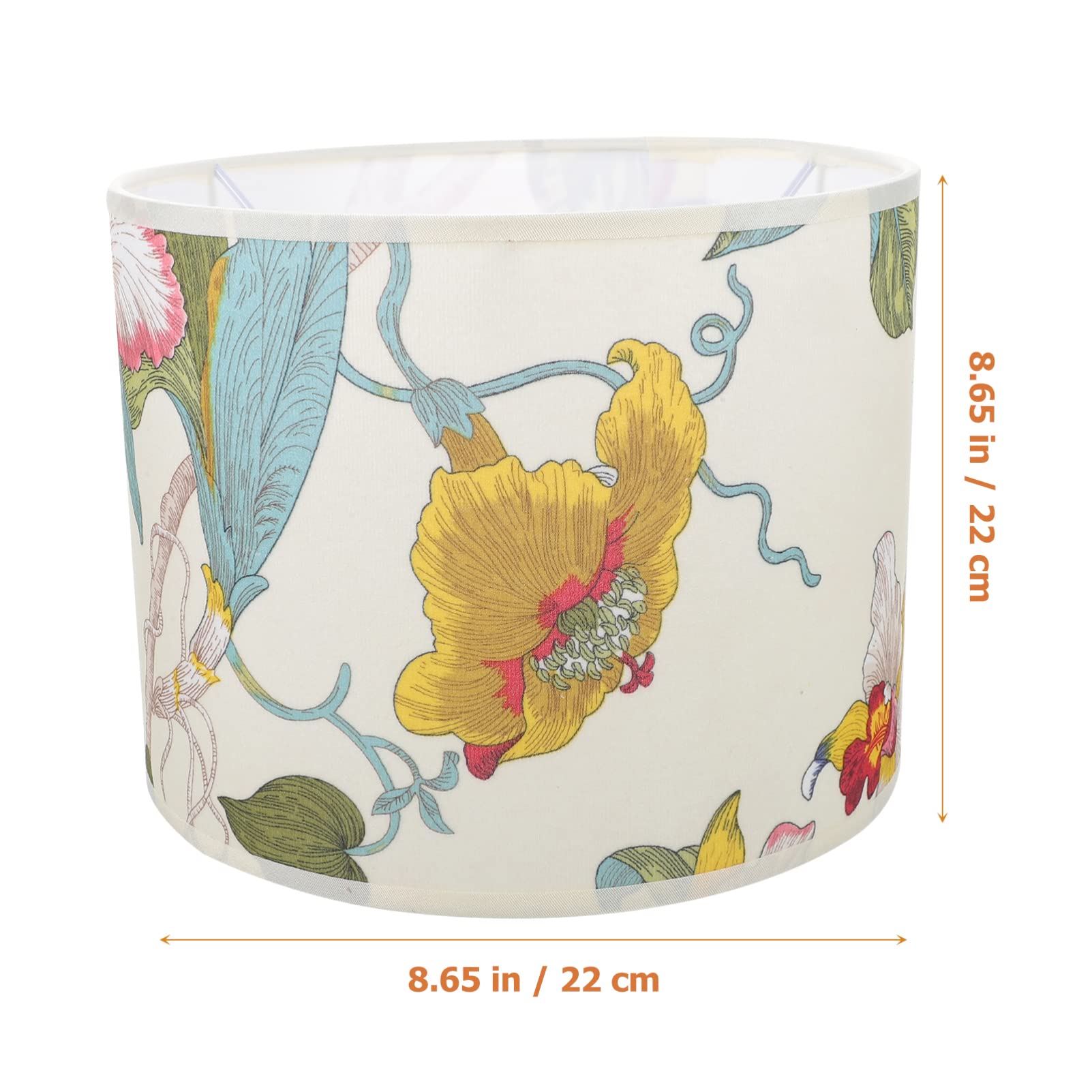 Uonlytech Paralume Lampade da Tavolo da Terra per e Decorazione Elegante a Tamburo Floreale Leggero Interni e Camera da Letto