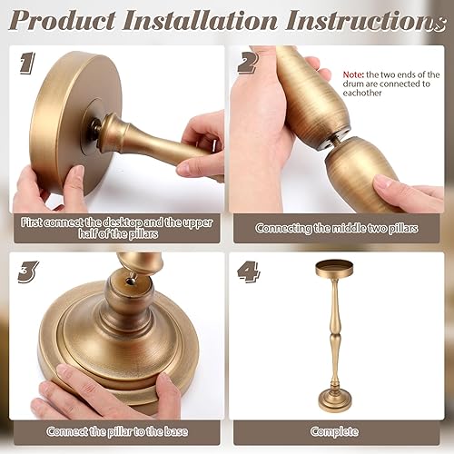 Miniatura 4 de Mesa auxiliar redonda con pedestal, mesa auxiliar redonda de Martini, soporte para bebidas para espacios pequeños, mesita de noche, dormitorio,