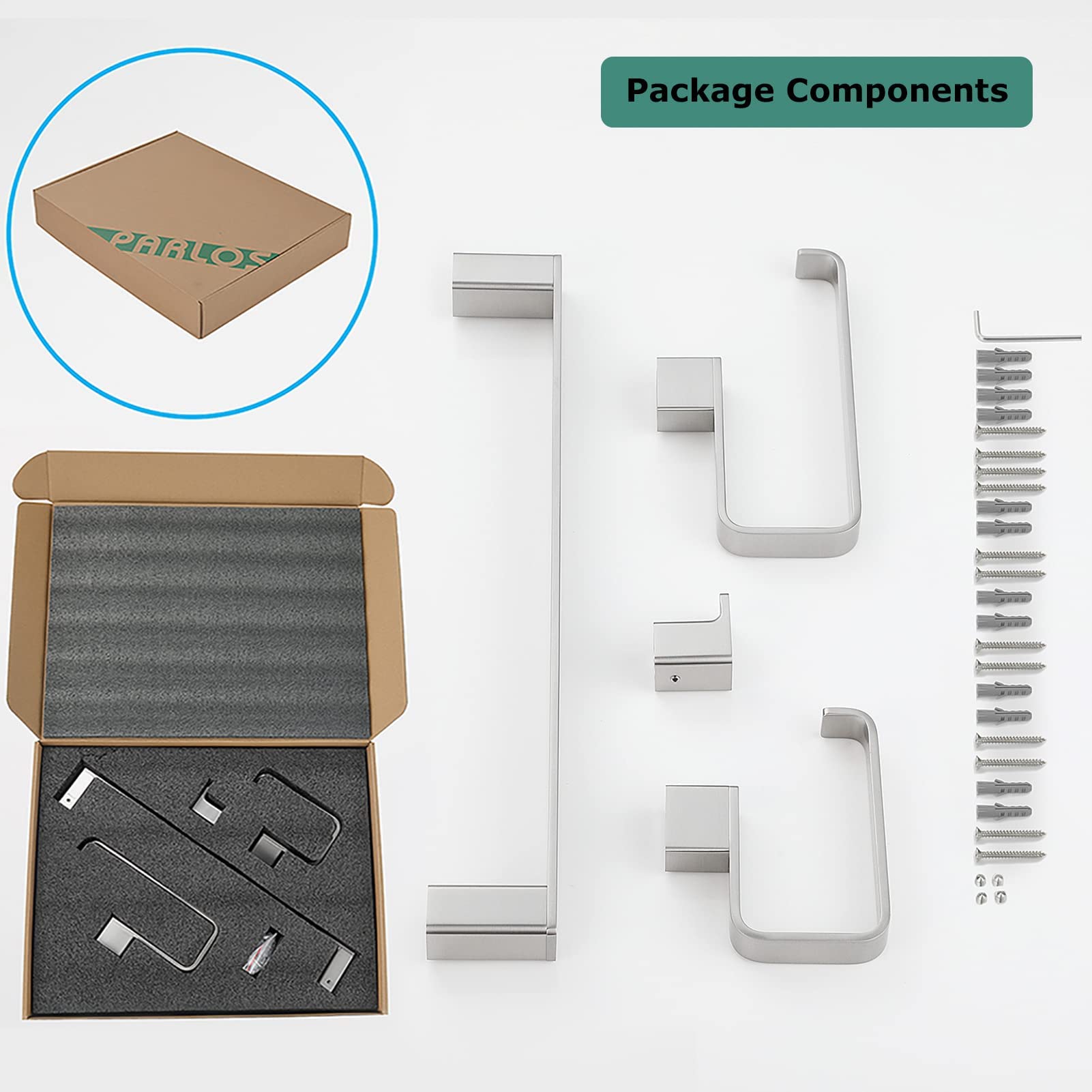 Set Di Accessori Per Bagno 4 Pezzi, Include La Barra Porta - Foto 7