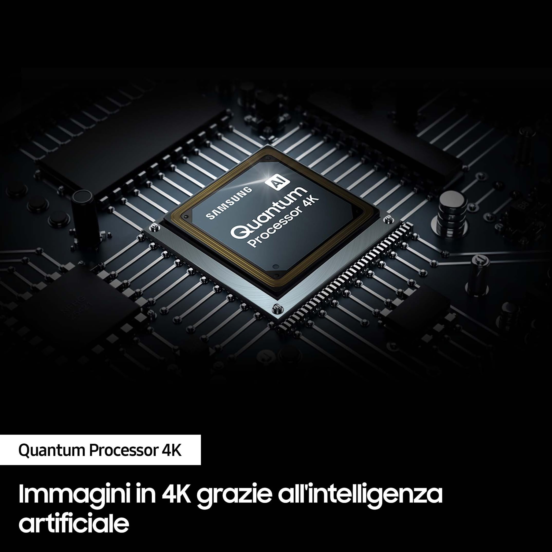 Samsung TV QE65Q74DATXZT QLED 4K, Smart TV 65" Quantum processor 4K, AirSlim, DVBT-2, Q-Symphony & OTS Lite, Integrato con Alexa e Bixby, compatibile con Google Assistant, Titan Gray 2024