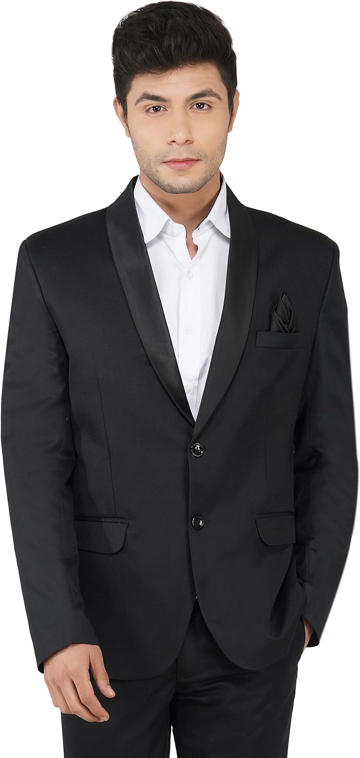 TAHVODesigner Men's Slim Fit Single Breasted Black Solid Blazer/Formal Blazer for Men Stylish/Coat for Wedding/Blazers for Men Stylish Wedding