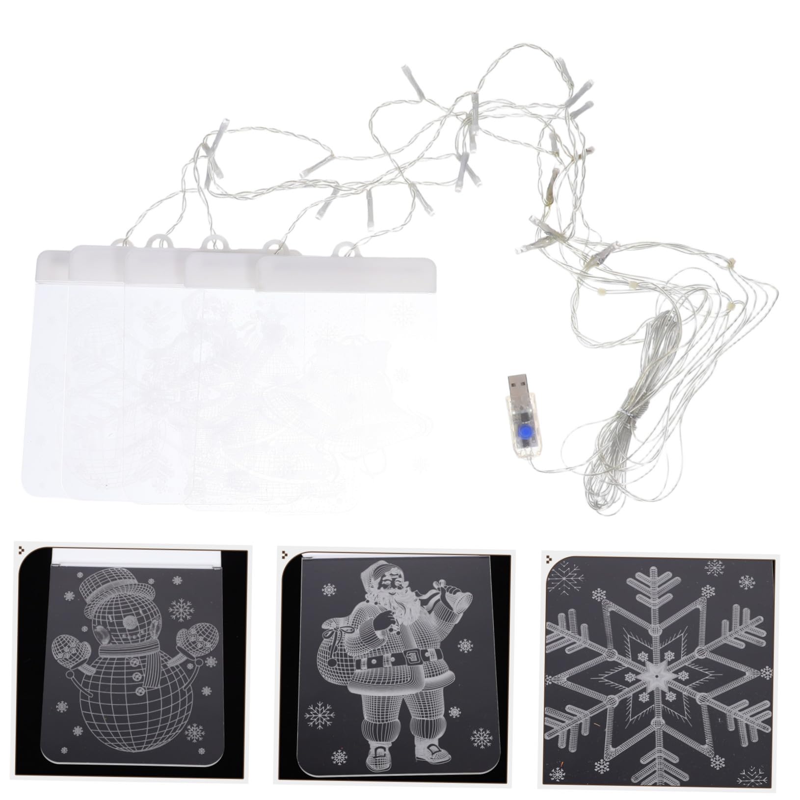 Guirlandes Lumineuses Rideaux pour Chambre à Coucher Décoration De Sapin De Noël avec Télécommande Motif Bonhomme Flocon De Chaleur Chaleureuse Et Invitante