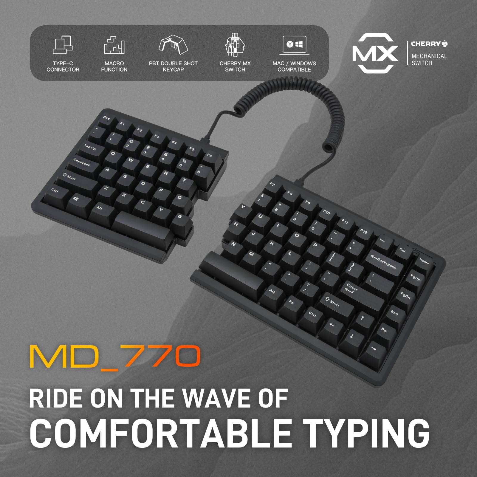 Amazon.com: BAROCCOMiSTEL MD770 Classic Black/WF, TKL Ergonomic
