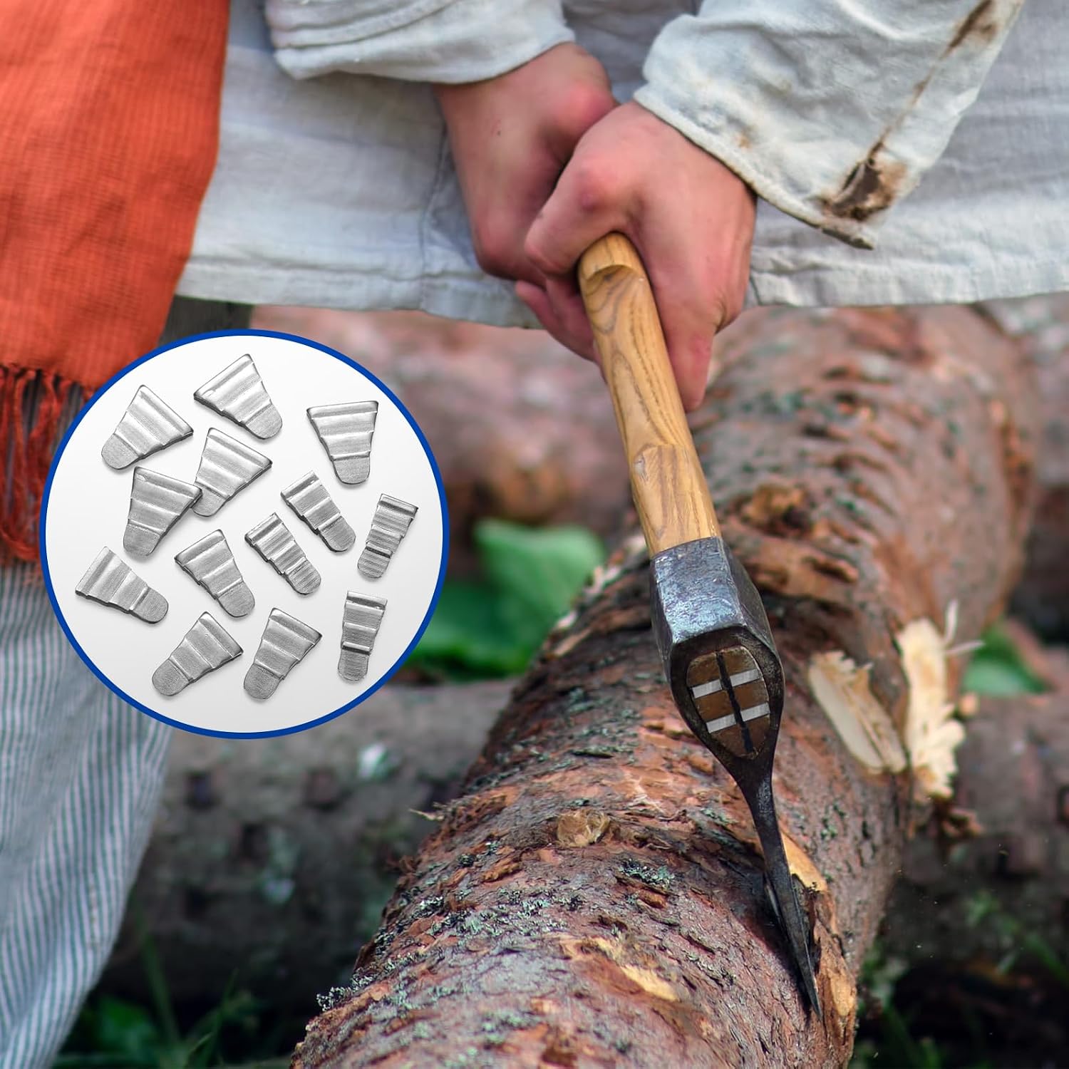 LEIFIDE 45 Pcs Hammer Handle Wedges Metal Wedge Kit for Hatchet Repair 3 Sizes Ideal for Different Sizes of Tool Eyes