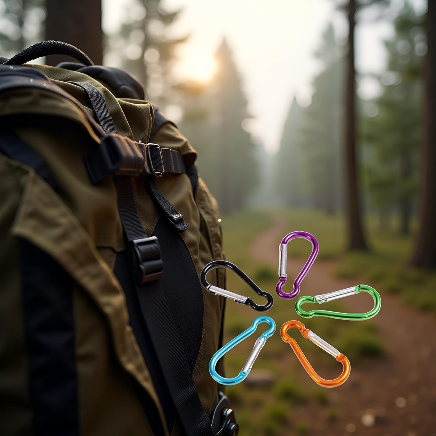 5 Pcs 4" Aluminum Carabiner Clip Big Spring Snap Key Chain Hook for Outdoor Carabeaner Keychain Clip Great for Outdoors Keychains Gear Organization Accessory - Image 4