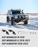 Vista 5 de Kit de reparación de visera solar de aleación de aluminio mejorado para Jeep, clip de visera solar resistente Veharvim compatible con Jeep Wrangler