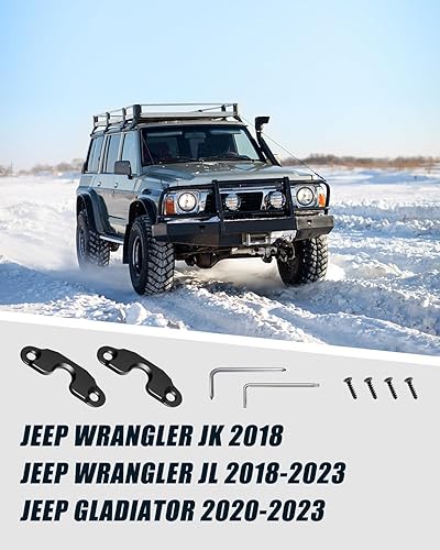 Miniatura 5 de Kit de reparación de visera solar Jeep JL, kit de reparación de visera de aleación de aluminio mejorado, clips de visera resistentes compatibles con