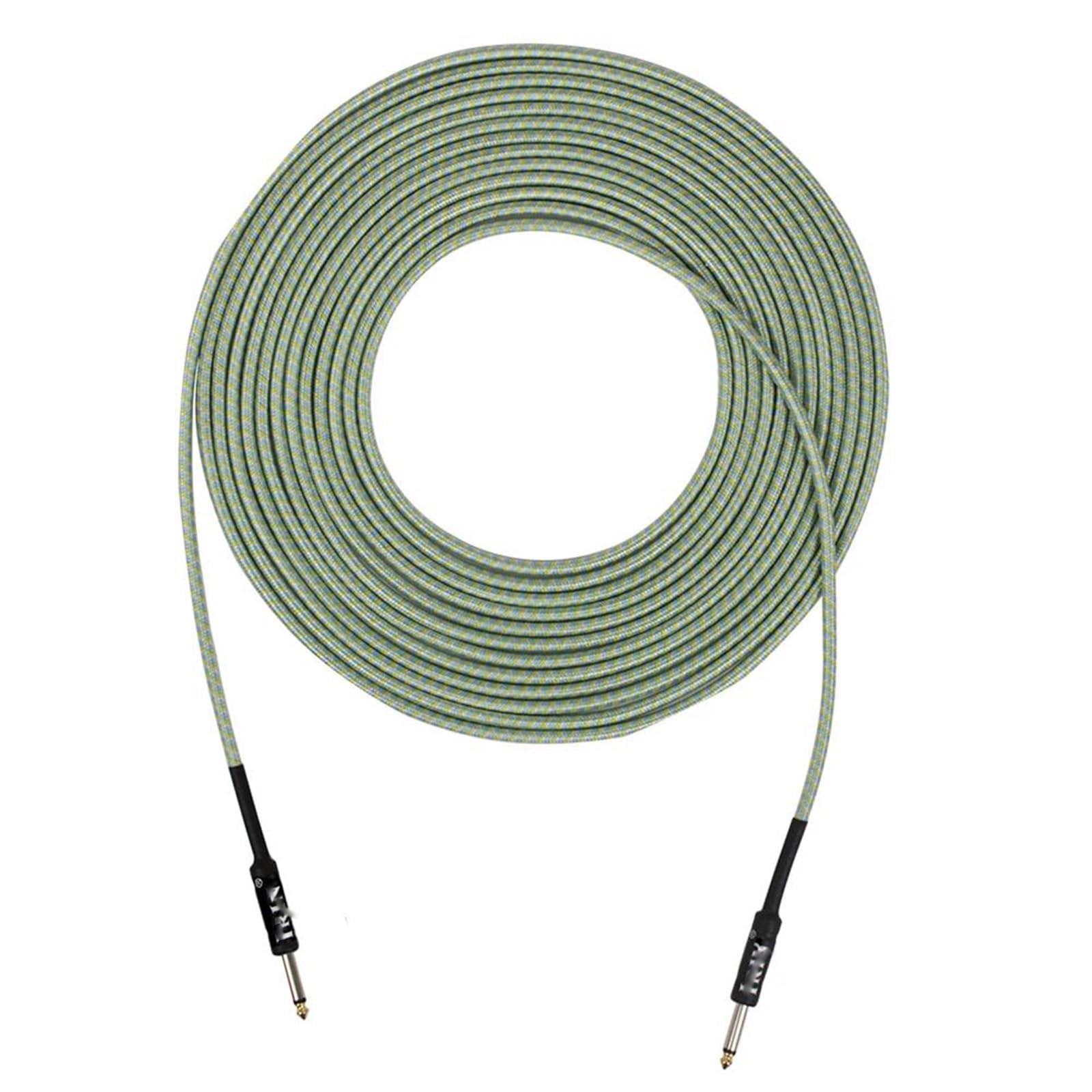 Zestaw Kabli Gitarowych Zielony Kabel Z Redukcją Szumów Do Gitar Elektrycznych Basowych I Innych Akcesoriów Instrumentów(10m)